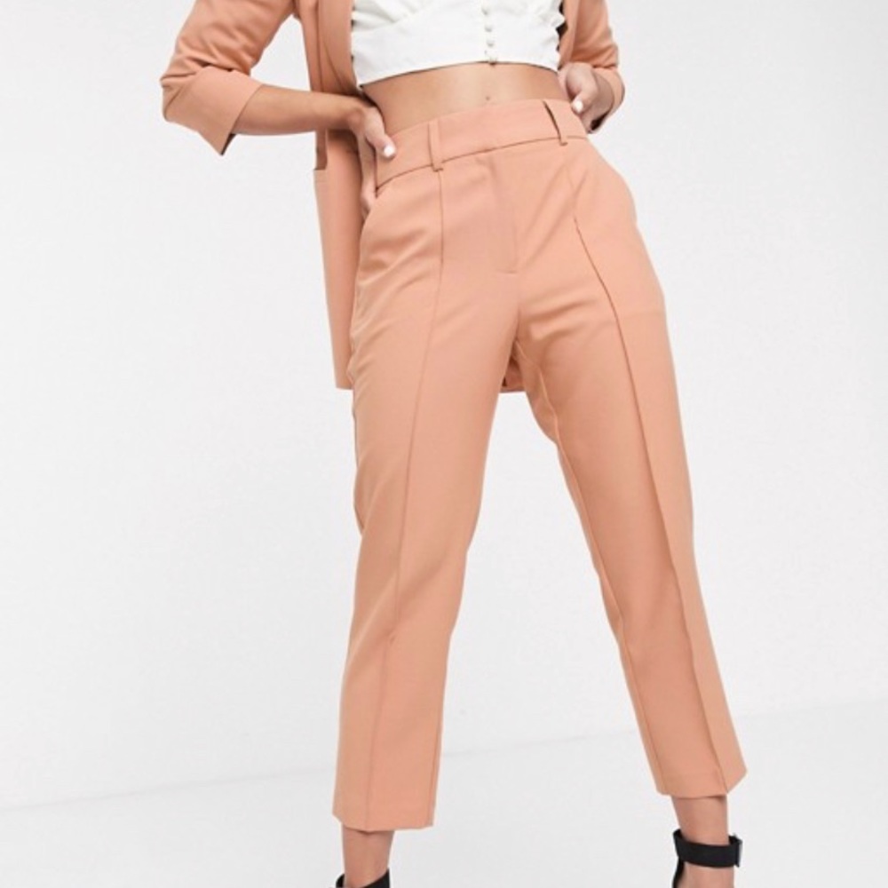Cigarette Ankle Pants Med Coral ASOS